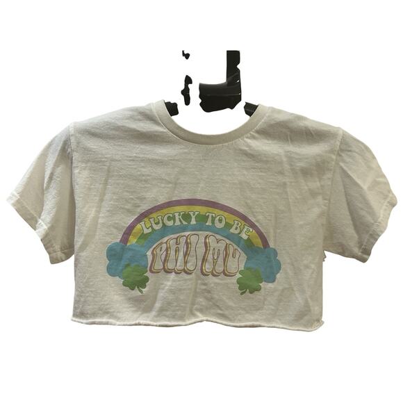 Gildan Tops - Phi Mu Sorority Cropped T-Shirt size S